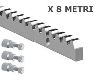 KIT CREMAGLIERA 30X12 8 METRI M4 ACCIAIO ZINCATA ZINCATO PER CANCELLO SCORREVOLE