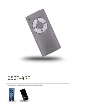 TELECOMANDO RADIOCOMANDO TRASMETTITORE ORIGINALE TAU 250 250T 4RP 433 MHZ 4 CH
