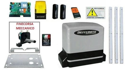 Kit Motore Automazione Cancello Scorrevole Automatico 3 Mt Cremagliera Zincata