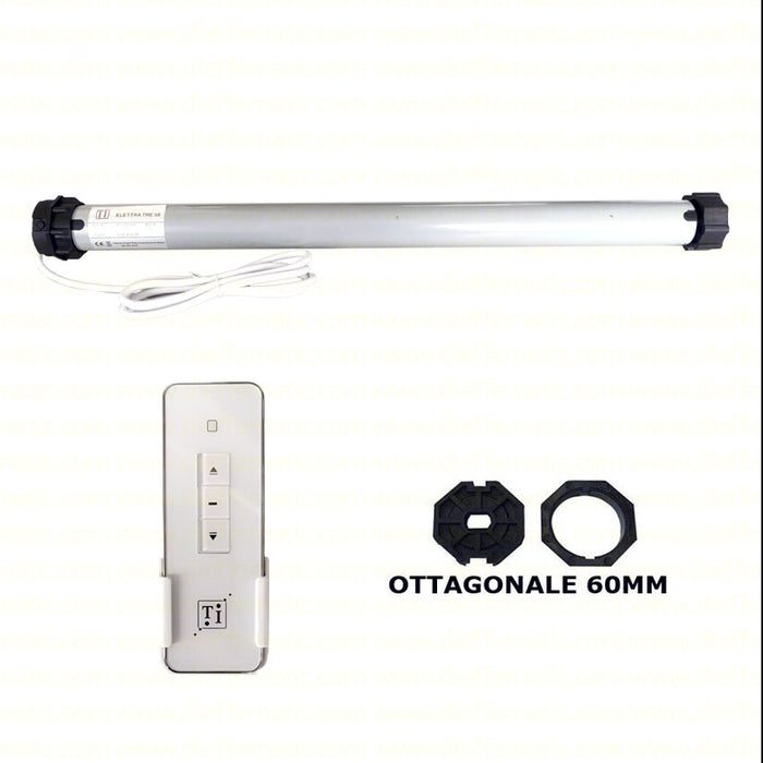 MOTORE PER TAPPARELLA ORIENTABILE CON 3 TRE FINECORSA 100KG 50NM CON TELECOMANDO