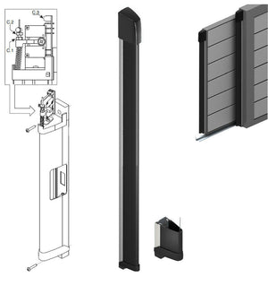 BORDO SENSIBILE COSTA DI SICUREZZA A FILO 200 CM CM20 2MT MECCANICA GOMMA BARRA