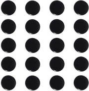 Magnetismo - 20 pezzi di forti magneti per frigorifero, lavagna bianca e bacheca - Mini, piccolo, rotondo, nero