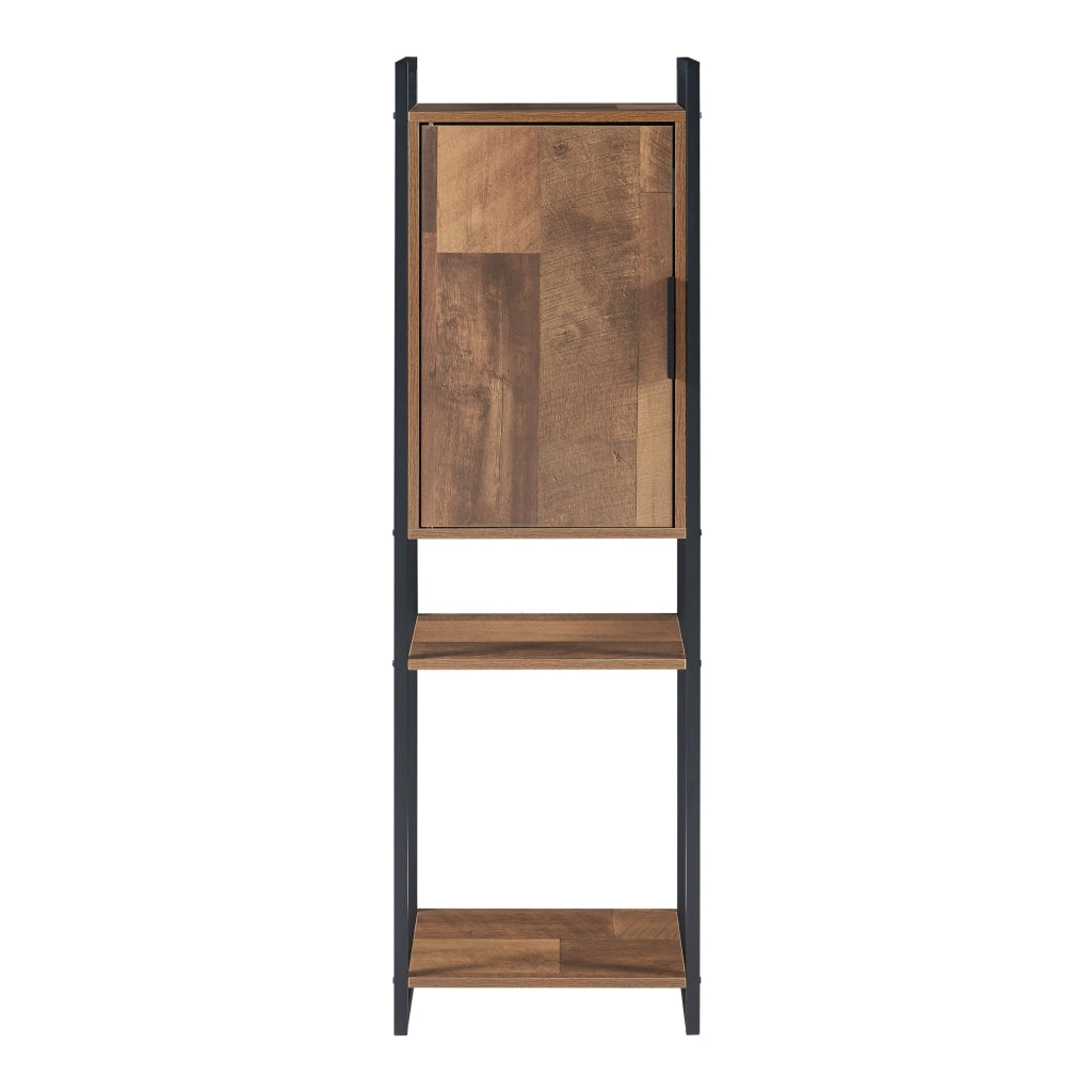 Armadio da Bagno Namsskogan 115x35x25 cm effetto Legno Intarsiato color Noce [en.casa]