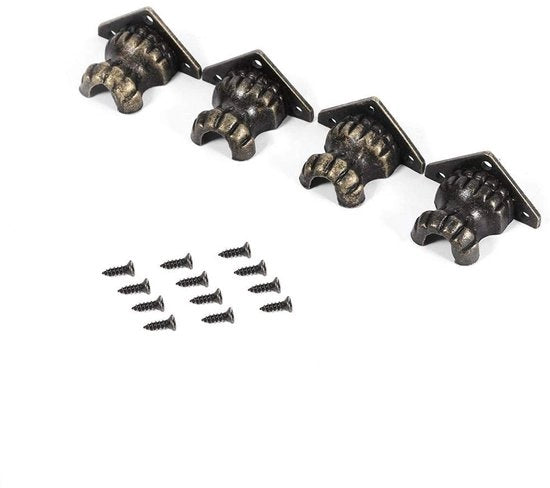 Protezione angolare vintage, 4 pezzi, acciaio inox.