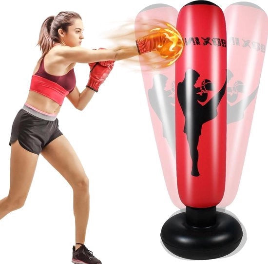 Sacchetto da boxe gonfiabile da 170 cm per adulti e bambini - kickboxing karate MMA boxe riduzione dello stress