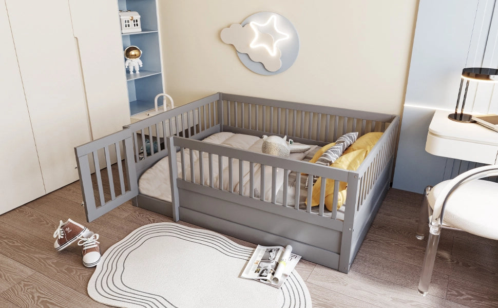 Letto per bambini - Xylo - 140x200 - Grigio