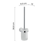Scopino WC con ciuffo in setole da muro in acciaio inox e Cromall 2333-03 Gedy serie EROS Cromato