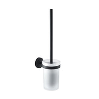 Scopino WC con ciuffo in setole da muro in acciaio inox e Cromall 2333-03 Gedy serie EROS Nero Matt