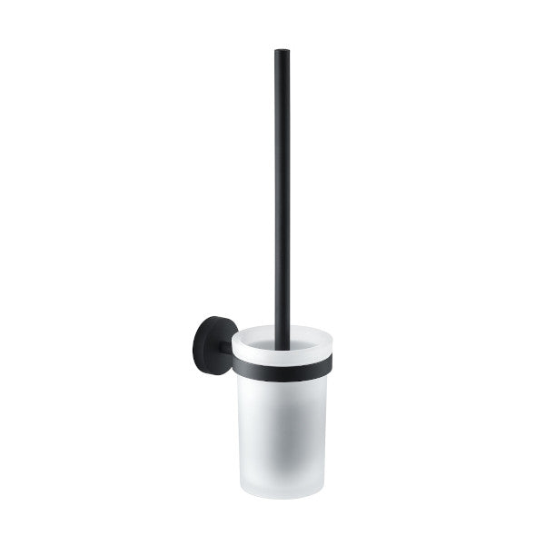 Scopino WC con ciuffo in setole da muro in acciaio inox e Cromall 2333-03 Gedy serie EROS Nero Matt
