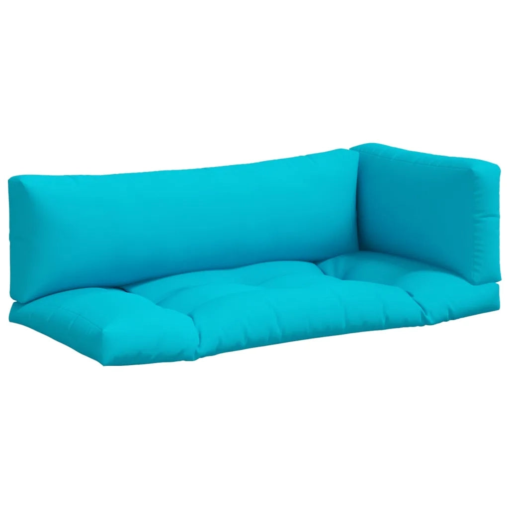 Cuscini per Pallet 3 pz Turchese in Tessuto Oxford 360965