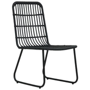 Sedie da Giardino 2 pz | Sedie da Esterno in Polyrattan Nere