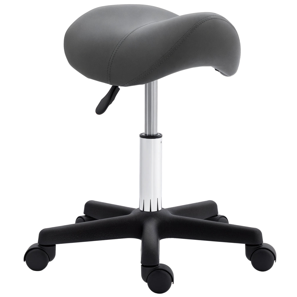 Sgabello girevole e regolabile in altezza ¨C zephmum ¨C similpelle grigio 48x47x45-59 cm