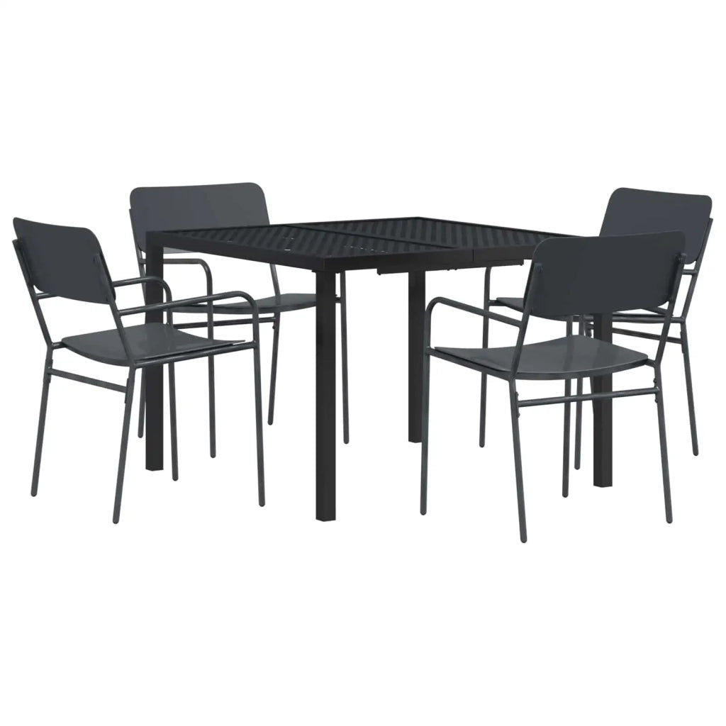 Set Mobili da Esterno 5 pz Antracite Acciaio 3422870