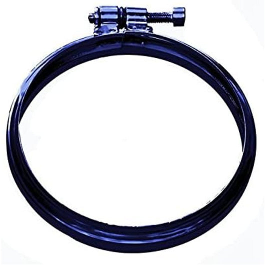 Canna fumaria fascetta bloccaggio dn 80 mm inox verniciato nero