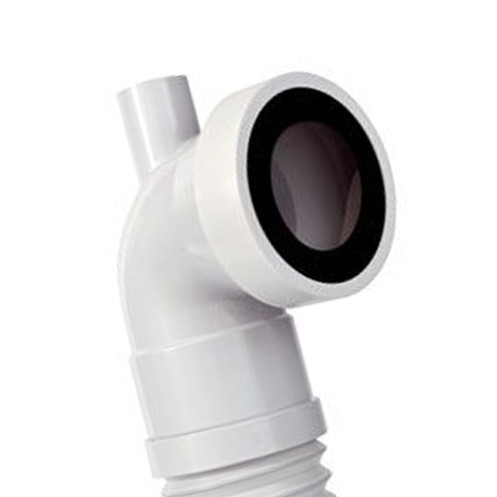 Manicotto estensibile curvo per w.c. con troppo pieno