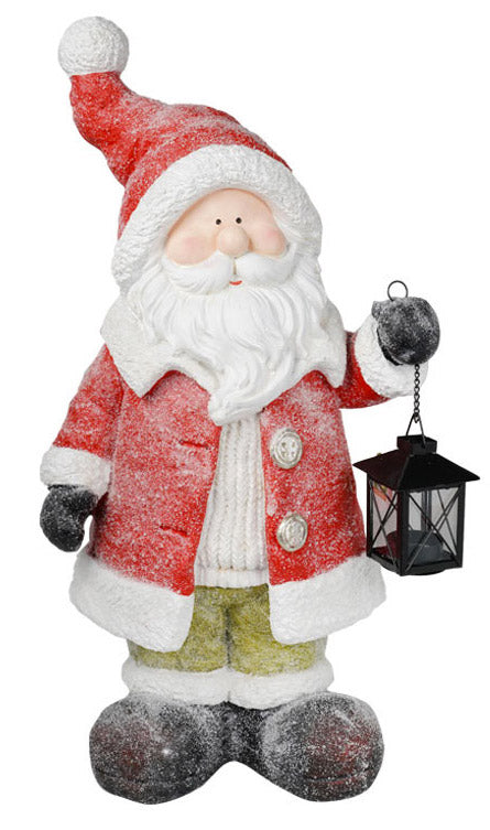Statuina Babbo Natale H58 cm in Resina con Lanterna