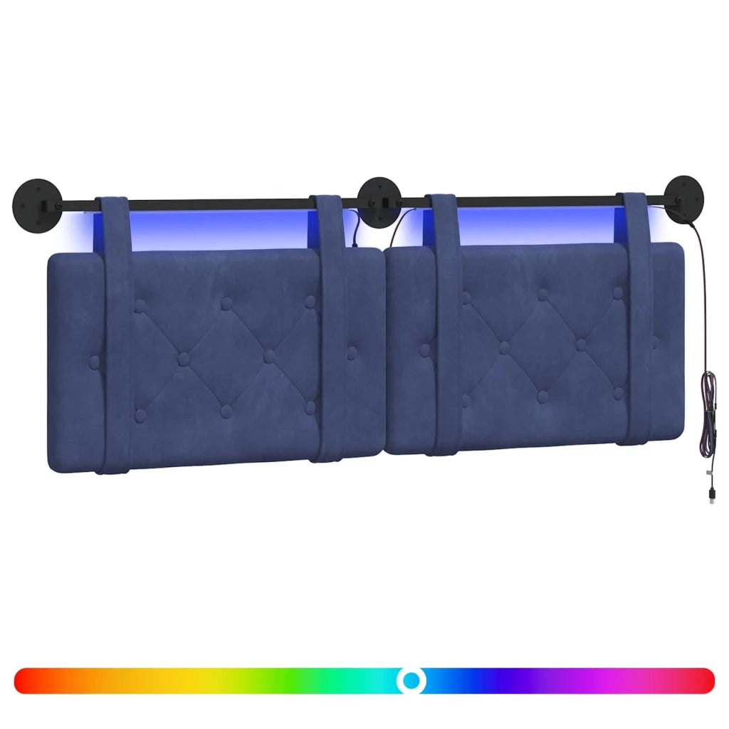 Testiera sospesa Con luce LED Blu Polizia Velluto 3424150
