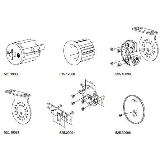 KIT SUPPORTI BIANCHI PER RULLI ACMEDA S60|80. NICE 525.40005 AUTOMAZIONE NUOVO