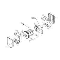 KIT SUPPORTI BIANCHI CON FLANGE INTERASSE 40MM PER MOTORI Ø35MM NICE 523.40001
