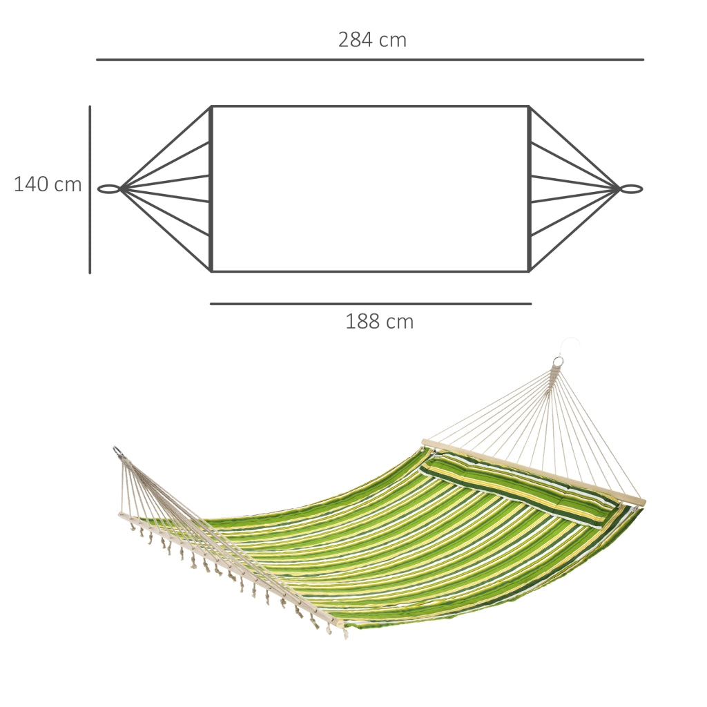 Amaca da Giardino Doppia con Cuscino ¨C Zephmum ¨C Grigio 188x140cm
