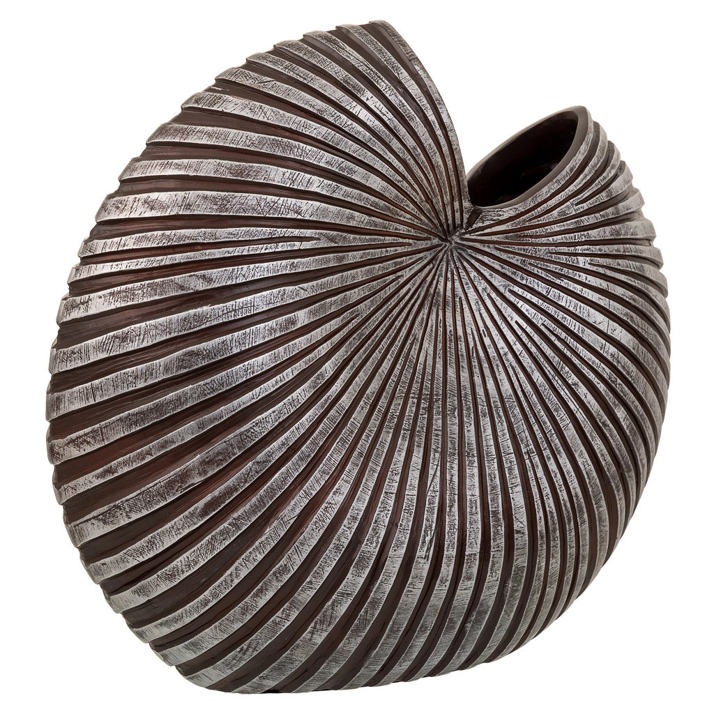 Vaso in poliresina argento 46x20x41h