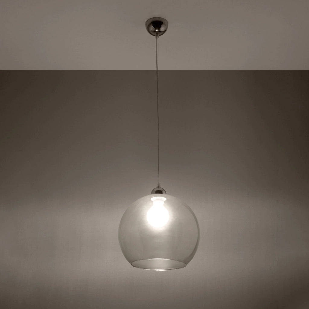 Lampada a sospensione ROTUND vetro trasparente E27 Pure Lume