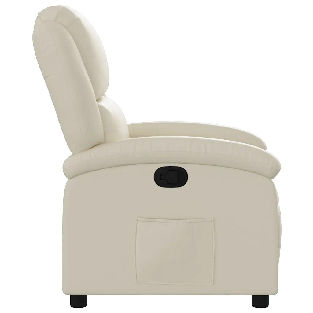 Divano Sedia-Poltrona reclinabile in Similpelle Crema 516485
