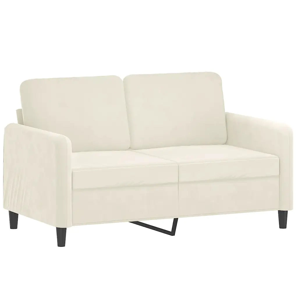 Set di Divani 3 pz con Cuscini Crema in Velluto 3202052
