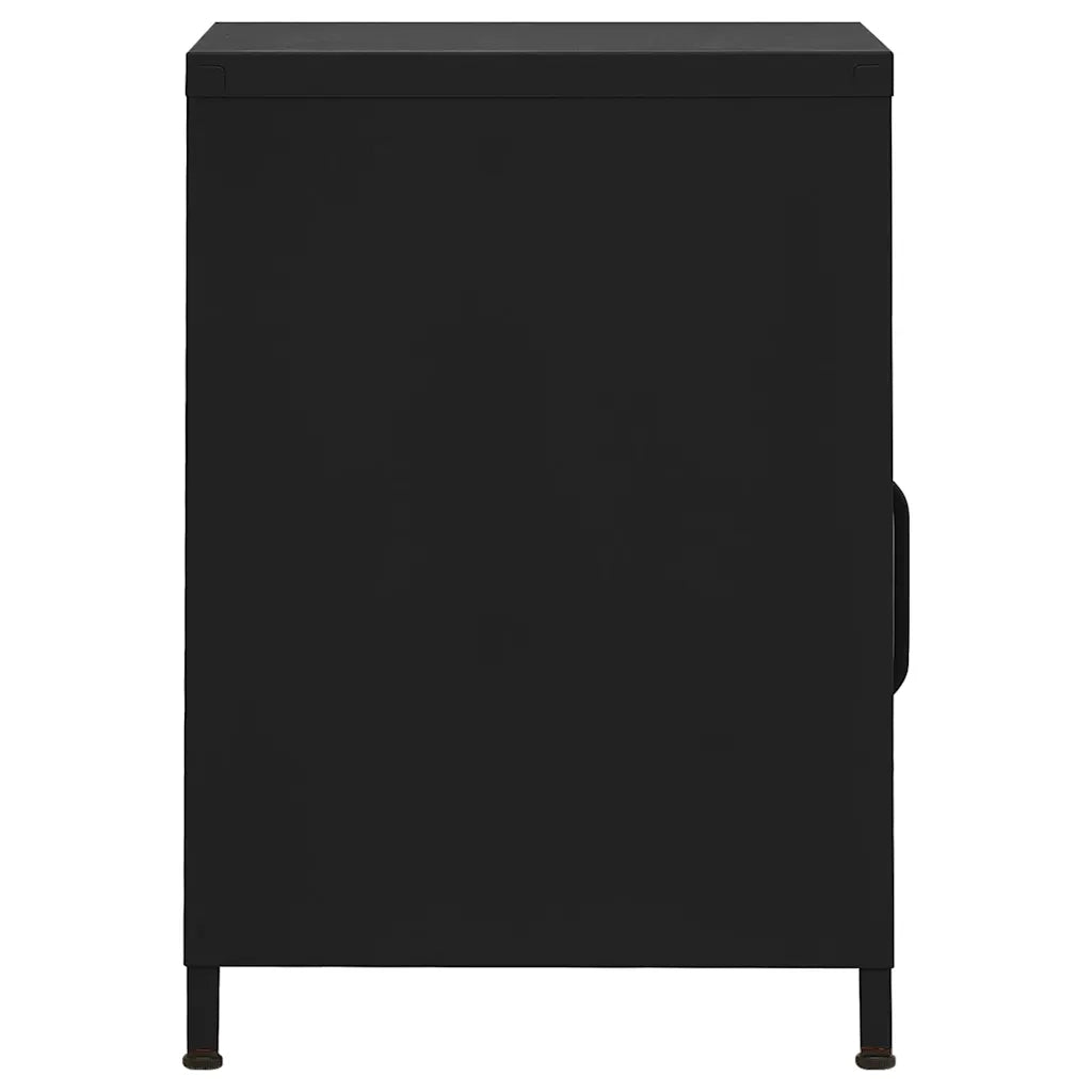Comodino Nero 35x35x51 cm in Acciaio 336223