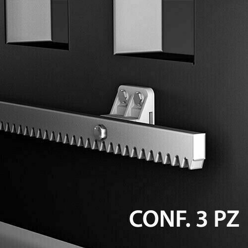 ATTACCO PER CREMAGLIERA IN METALLO AVVITARE ZINCATO PIU PER CANCELLO SCORREVOLE