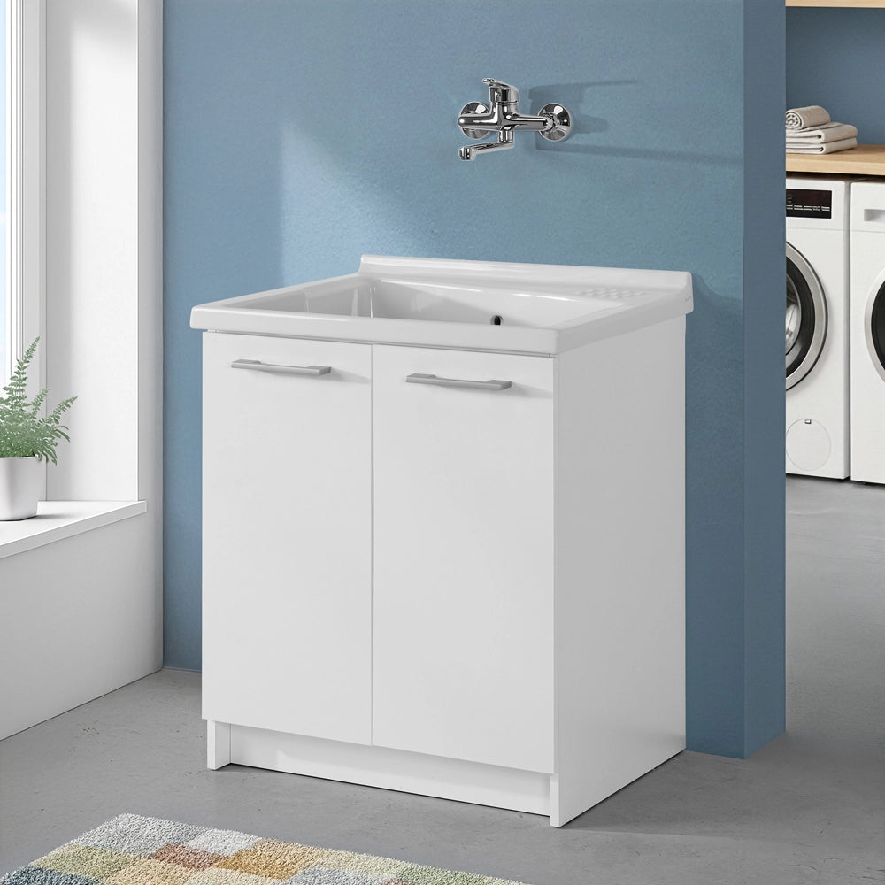 Lavatoio in ceramica 75x61 cm ad incasso per mobile modello Revine