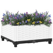 Fioriera | Cassetta per fiori | Vaso Rialzata 40x40x23 cm in Polipropilene