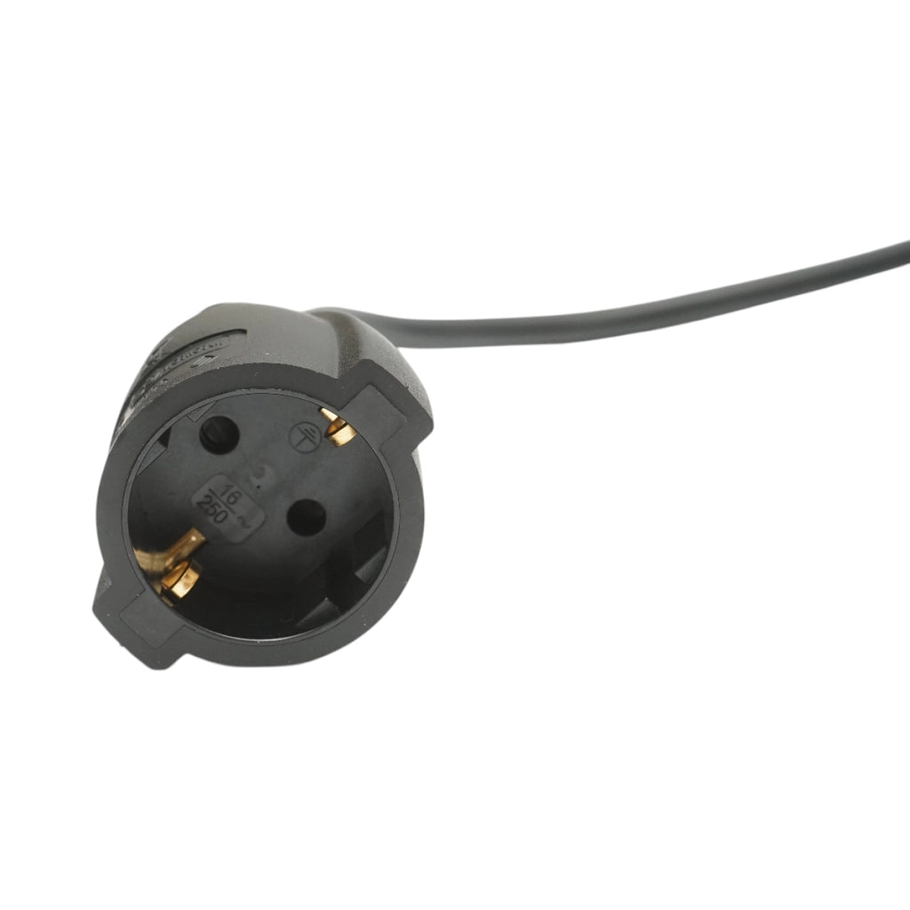 Cavo prolunga elettrico 20m H05VV-F 3x1,5mm nero con presa Schuko 16A/250V
