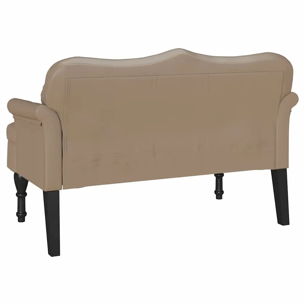 Panca Chesterfield con cuscino Cappuccino 120,5 x 65 x 75 cm