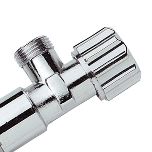 Rubinetto sottolavabo 1/2x1/2 con rosetta inclusa