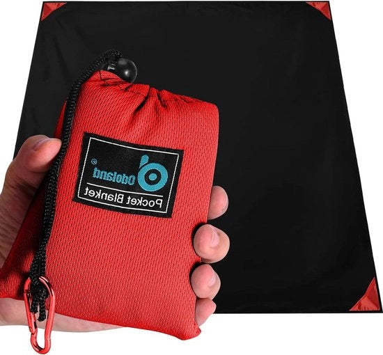 Tenda da picnic impermeabile e resistente al calore 180 x 160 cm - Resistente al sabbia - Tenda da spiaggia pieghevole per campeggio - Rosso