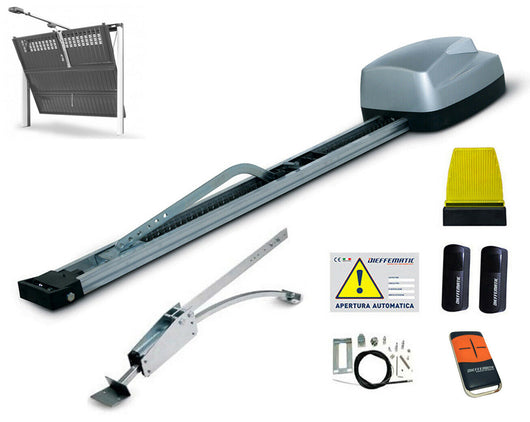 KIT SET AUTOMAZIONE PER PORTE BASCULANTI A CONTRAPPESI 100KG 15MQ CON ARCO E ACC