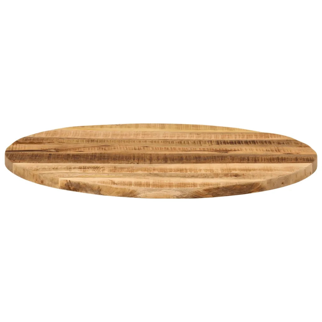 Piano per Tavolo Ø 80x2,5cm Rotondo Legno Massello Grezzo Mango 370013