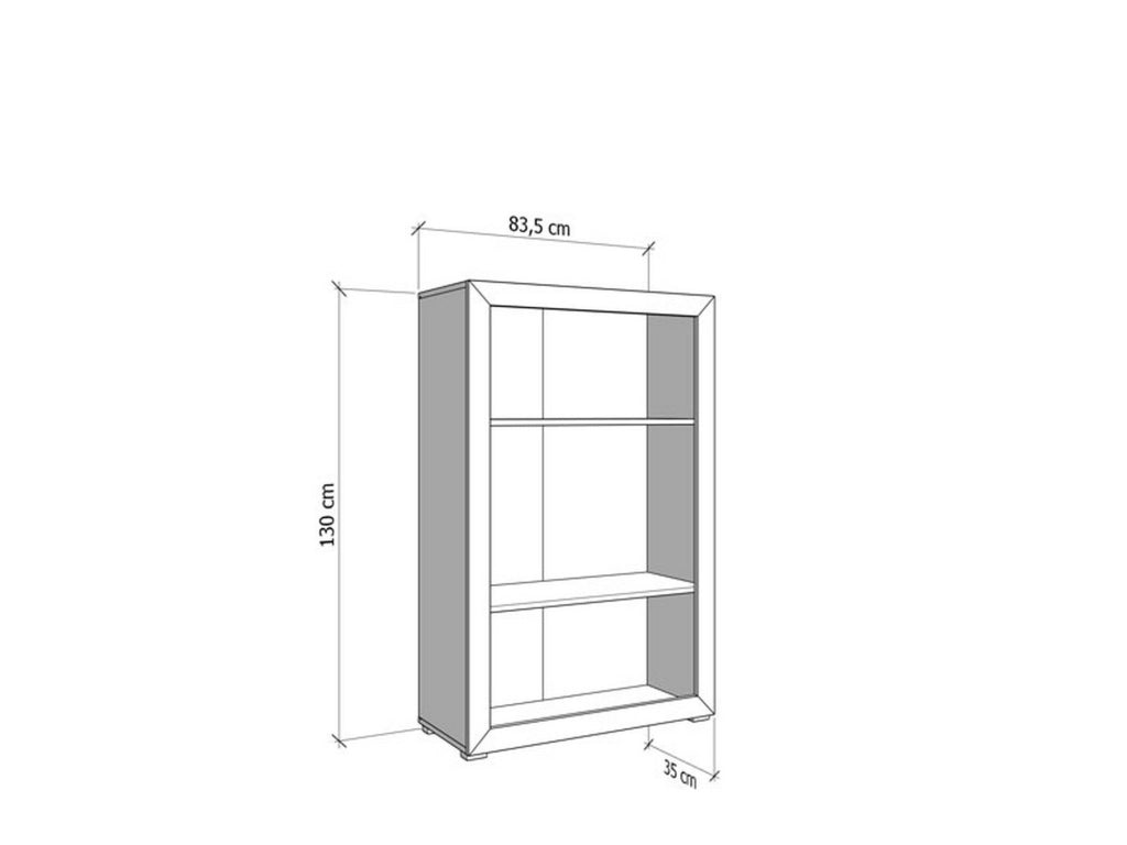 Mobile Espositore Imbaro, Vetrina 2 Ripiani, 83.5x35x130h cm Beige