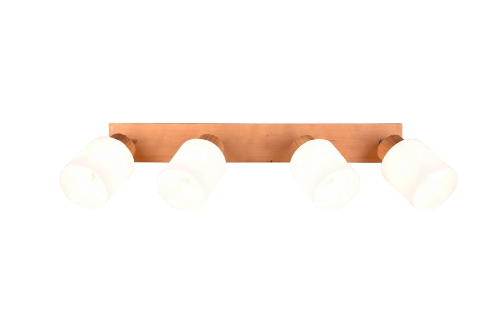 Faretto soffitto ASSAM legno chiaro/bianco 4xE14 RL