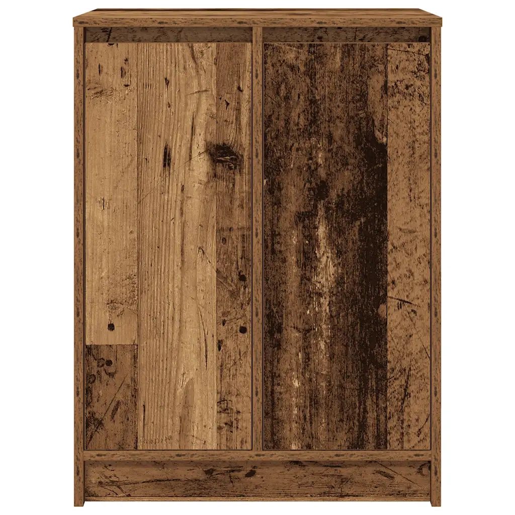 Scarpiera-Scaffale per scarpe Legno Antico 57x34x76 cm in Legno Multistrato