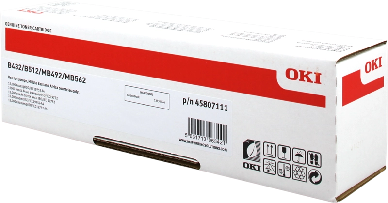 ORIGINAL OKI toner nero 45807111 B432 ~12000 Seiten