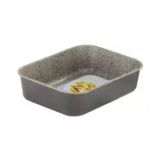 Trade Shop - Sfornatutto Piccolo Teglia 27x19xh6cm Grigio Pietra In Alluminio Antiaderente 036848m -