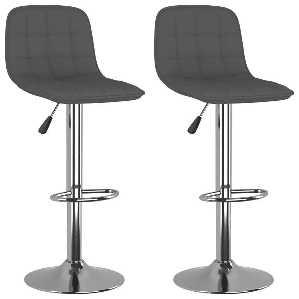 Sgabelli da Bar 2 pz Grigio Scuro in Tessuto 333946