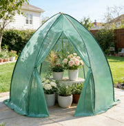 Serra da giardino a teepee verde 240 x 200 x 240 cm