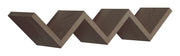 Mensola da Parete Libreria Zigzag 56x15,5 cm in Fibra di Legno Saetta Noce