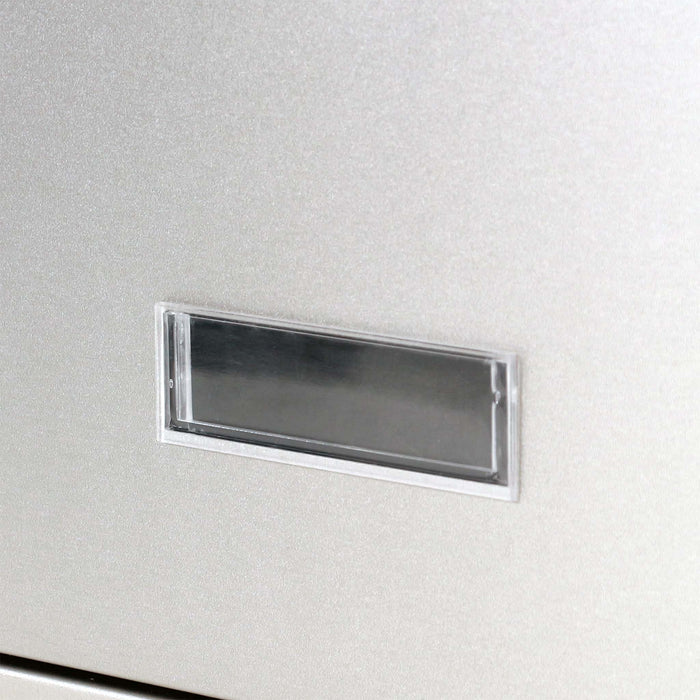 Cassetta postale singola V10 in acciaio inox con vetrino portanome