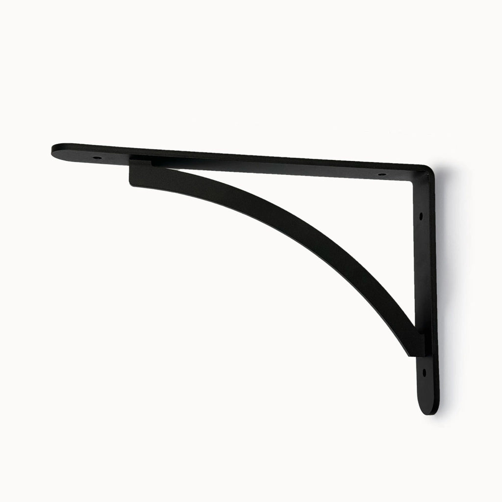 Coppia di Staffe Supporto per Lavello a Muro 36x24 cm in Ferro Verniciato Nero