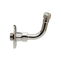 Curvetta sottolavabo con rosetta in ottone cromato