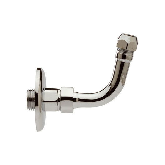 Curvetta sottolavabo con rosetta in ottone cromato